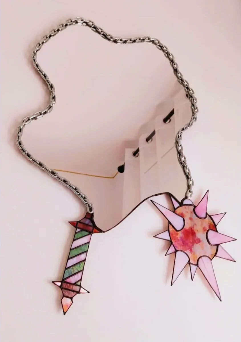 Vitral Tiffany artesanal espejo